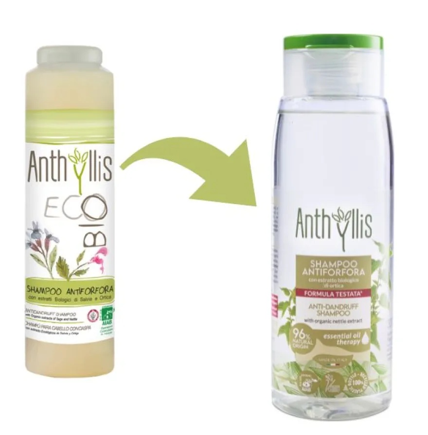 ANTHYLLIS SHAMPOO ANTIFORFORA – delikatny certyfikowany szampon przeciwłupieżowy z piroktonem olaminy, pokrzywą i szałwią 300 ml