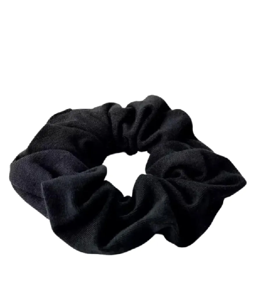 ANWEN Bawełniana Scrunchie – gumka do włosów w kolorze czarnym