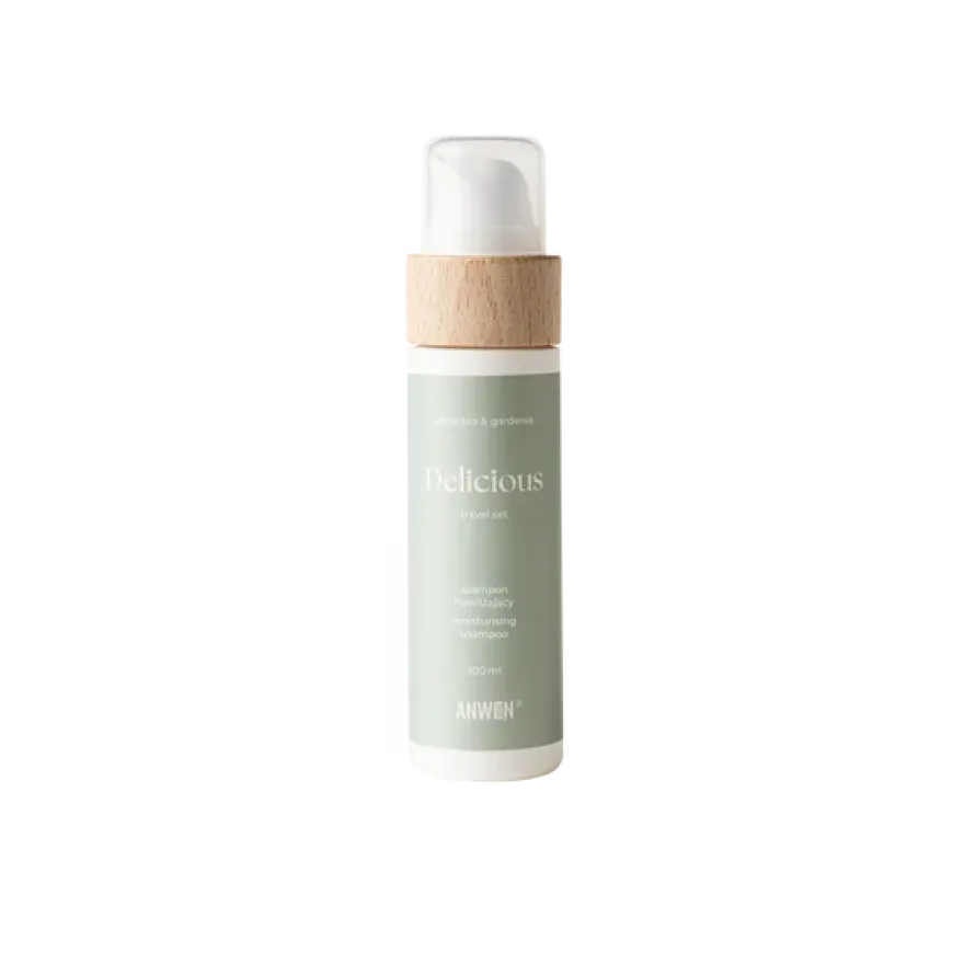Anwen Delicious Travel Set – szampon nawilżający Pistachio & Gardenia 100 ml