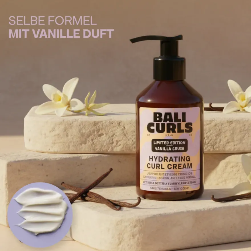 BALI CURLS HYDRATING CURL CREAM LIMITED EDITION – Krem do stylizacji włosów kręconych VANILLA CRUSH 150 ml