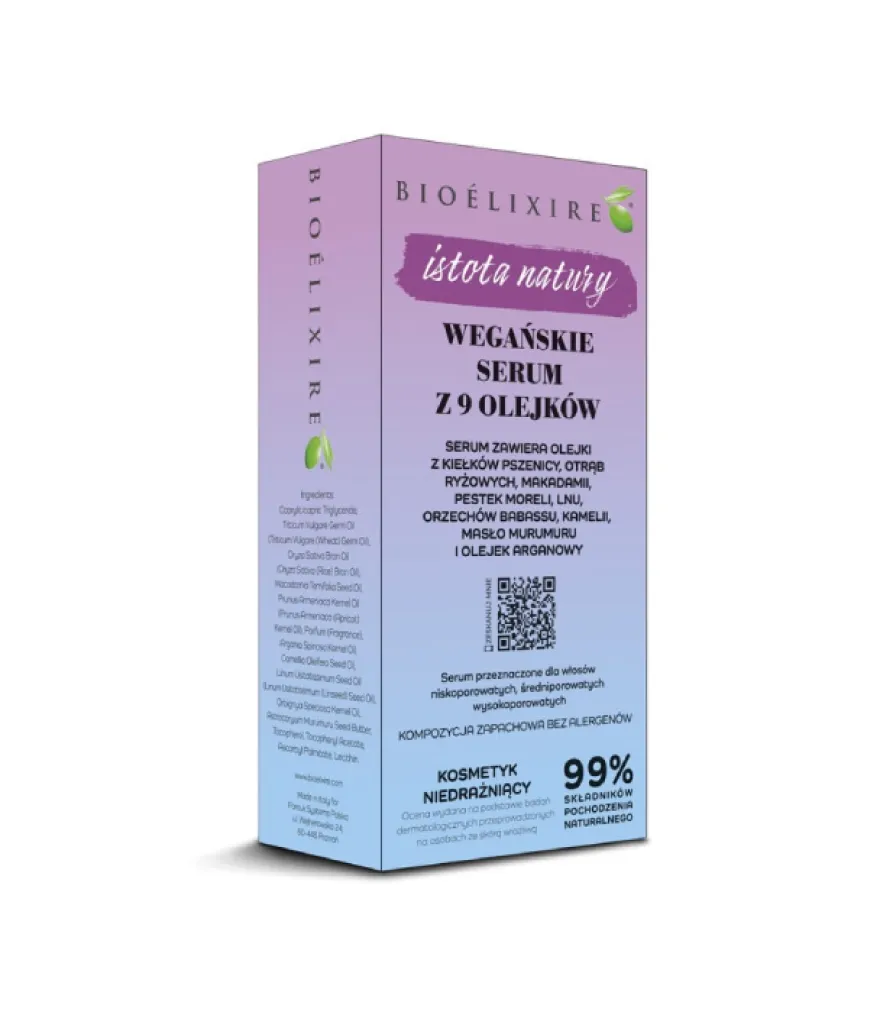 BIOELIXIRE ISTOTA NATURY – wegańskie serum do włosów 9 olejków
