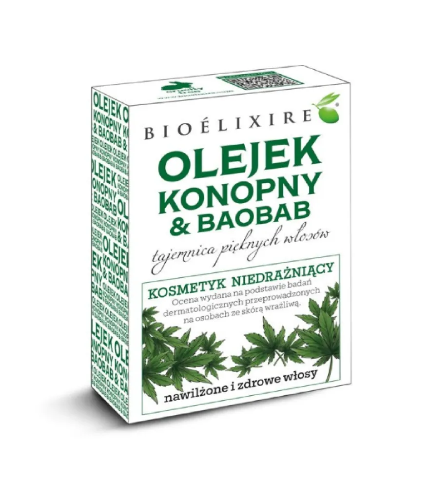 BIOELIXIRE OLEJEK KONOPNY & BAOBAB – serum silikonowe z filtrem UV