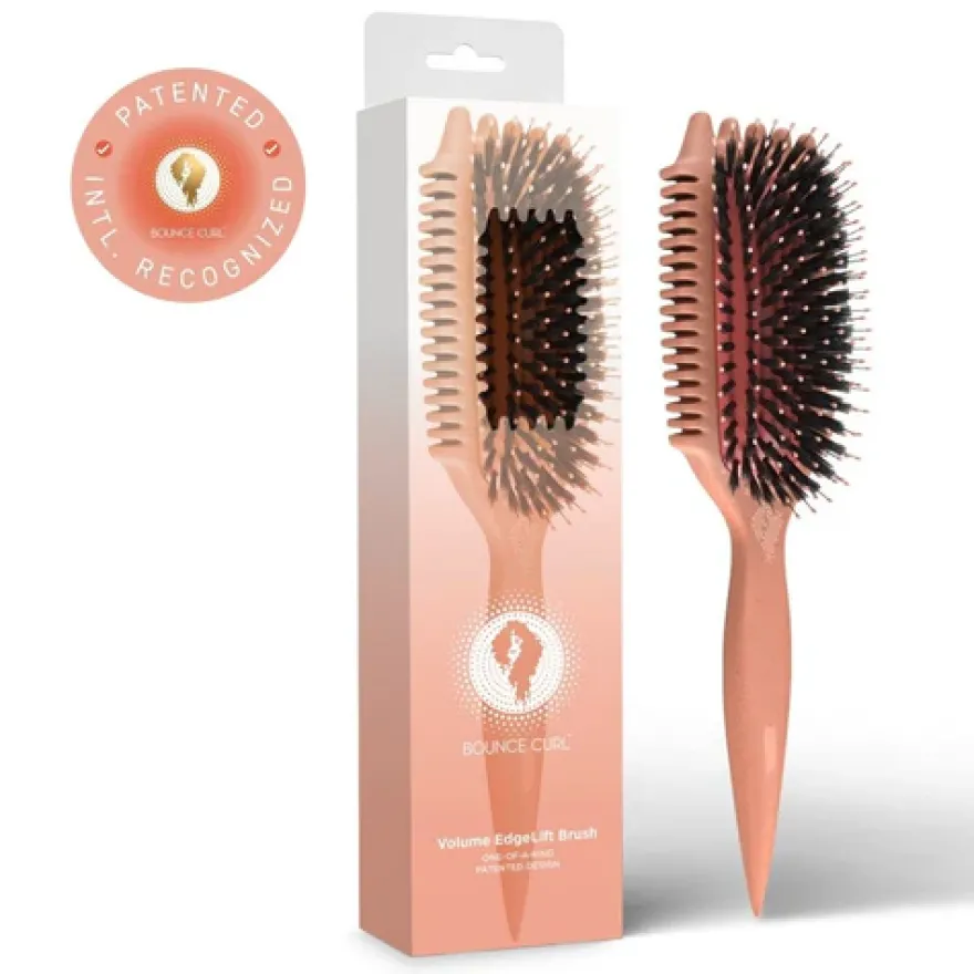 BOUNCE CURL Volume EdgeLift Brush – szczotka do stylizacji włosów kręconych, loków, fal BRZOSKWINIA