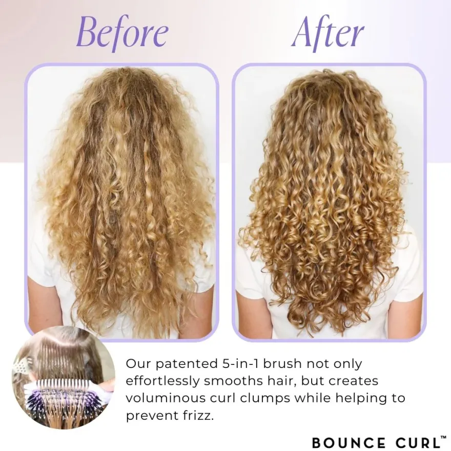 BOUNCE CURL Volume EdgeLift Brush – szczotka do stylizacji włosów kręconych, loków, fal BLUE