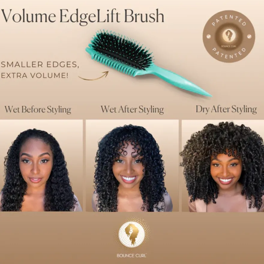 BOUNCE CURL Volume EdgeLift Brush – szczotka do stylizacji włosów kręconych, loków, fal