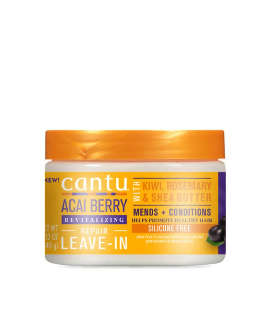 CANTU ACAI BERRY REPAIR LEAVE-IN – odżywka bez spłukiwania z olejem z krokosza barwierskiego i ekstraktem z jagód acai