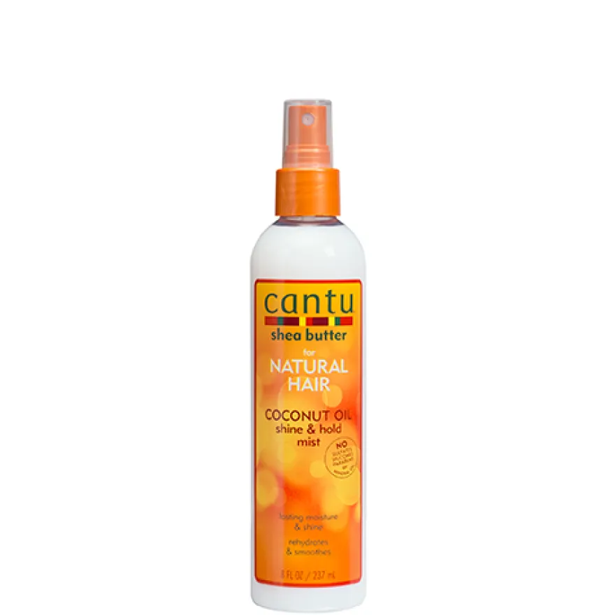 CANTU SHEA BUTTER COCONUT OIL SHINE & HOLD MIST – mgiełka nawilżająca do reanimacji skrętu