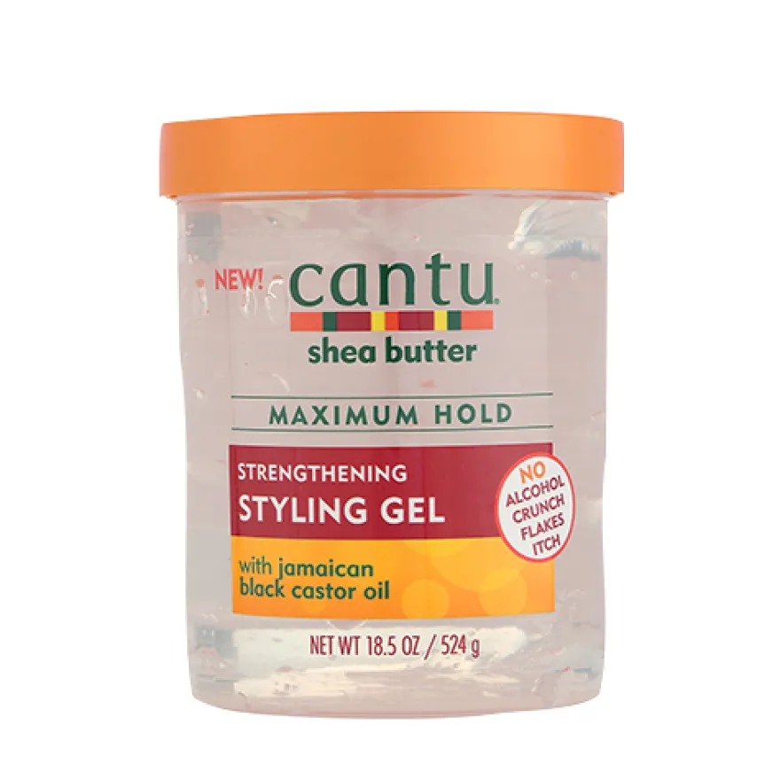 CANTU STRENGTHENING STYLING GEL BLACK CASTOR OIL – żel wzmacniający o średnim utrwaleniu
