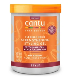 CANTU STRENGTHENING STYLING GEL BLACK CASTOR OIL – żel wzmacniający o średnim utrwaleniu