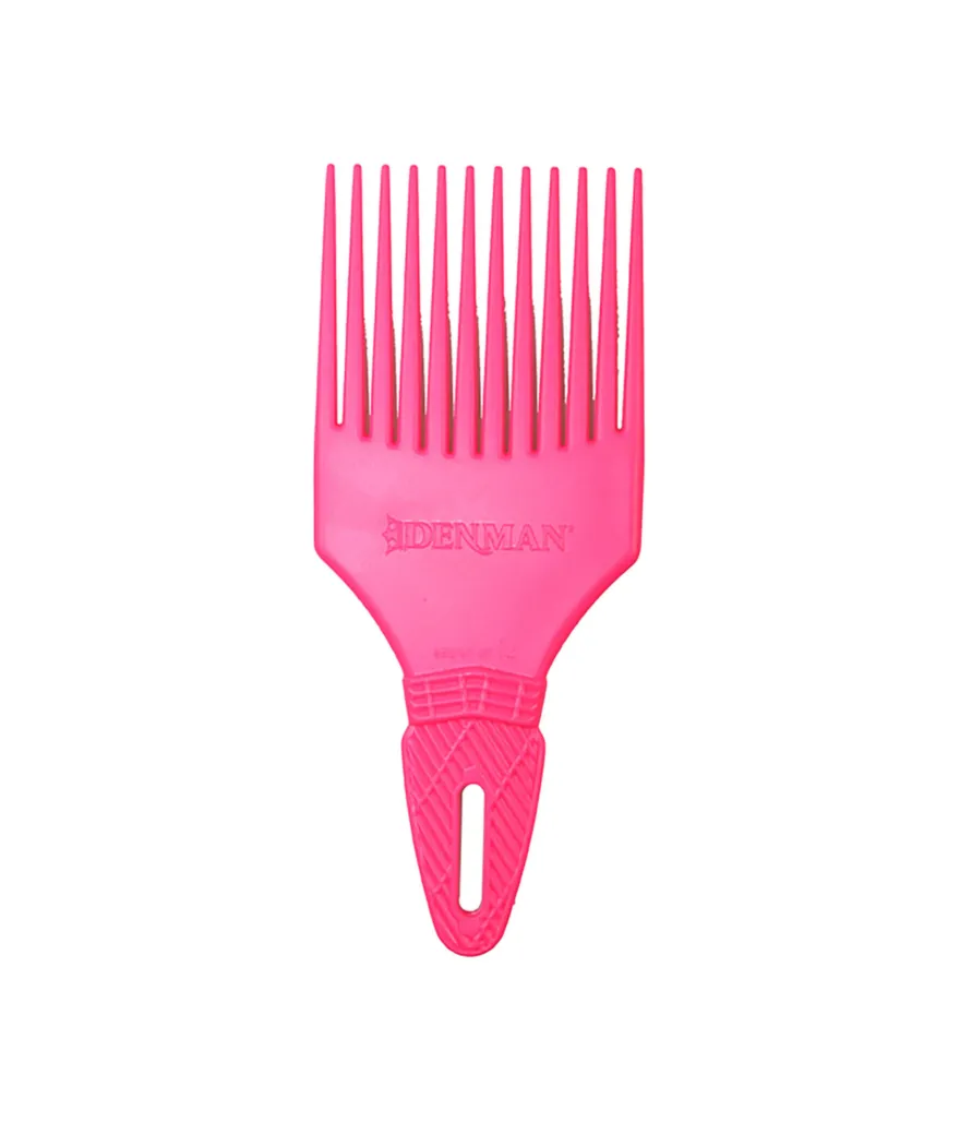 DENMAN D17 CURL TAMER – różowy afro pick do podbijania skrętu