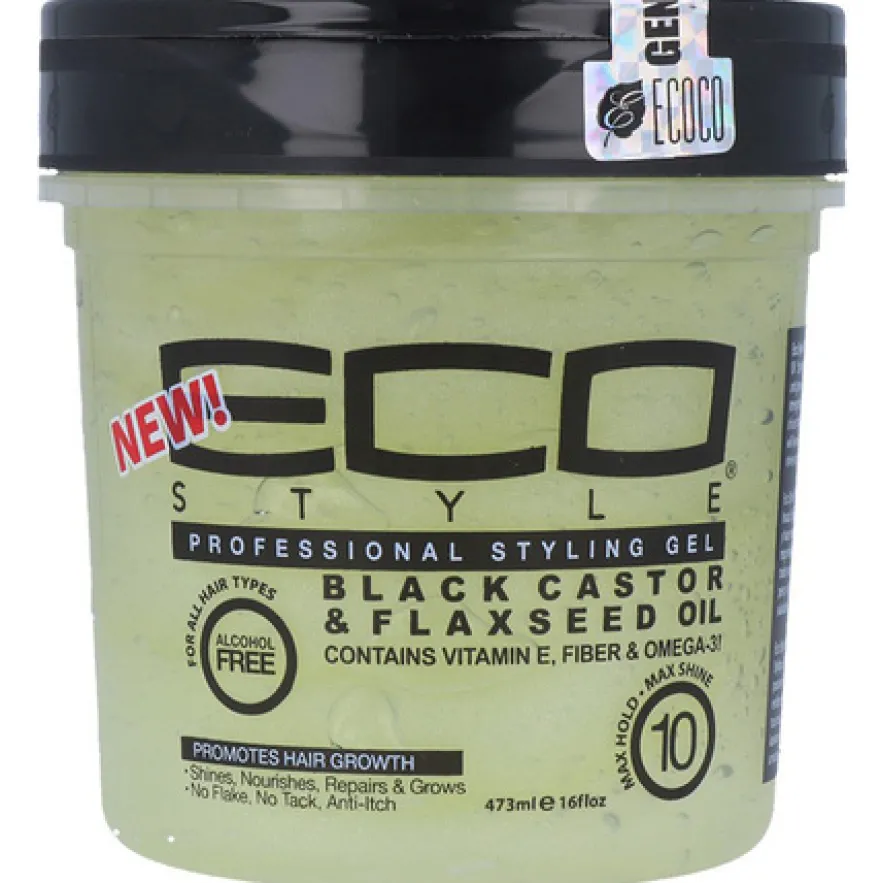 ECO STYLE BLACK CASTOR & FLAXSEED GEL – żel stylizujący XL
