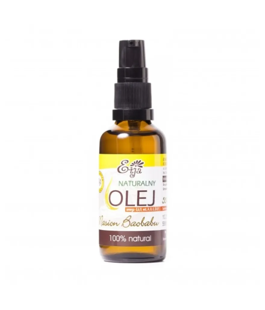 ETJA OLEJ Z NASION BAOBABU – nierafinowany, zimnotłoczony, do włosów średnioporowatych