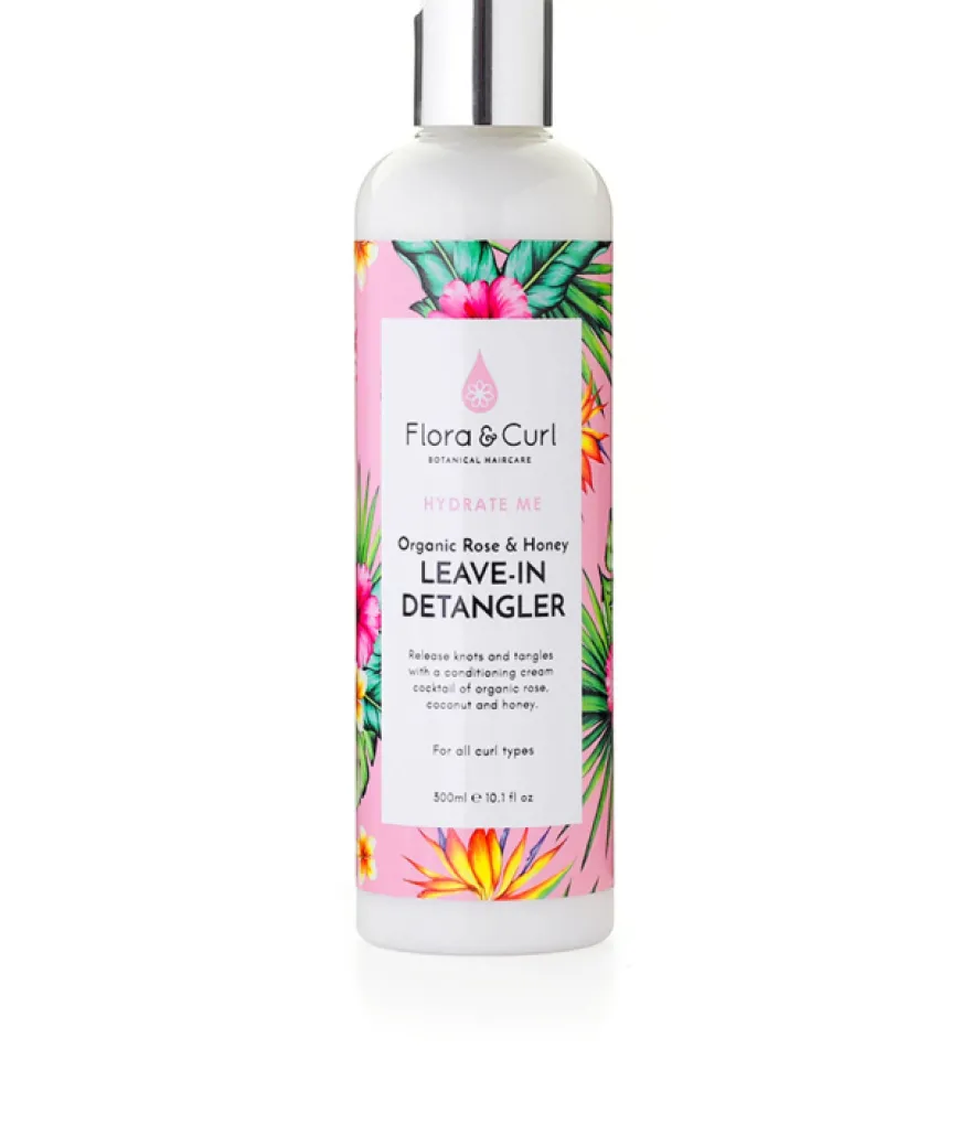 FLORA CURL HYDRATE ME ORGANIC ROSE & HONEY LEAVE-IN DETANGLER – odżywka bez spłukiwania wygładzenie i blask