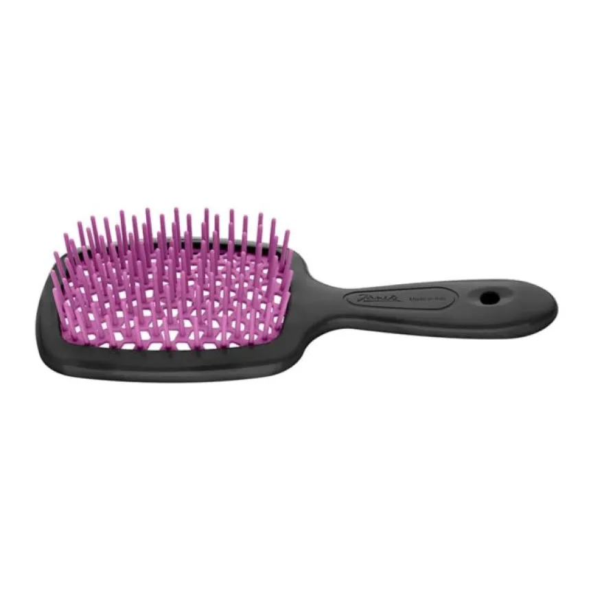 JANEKE Superbrush SMALL BLACK-FUCHSIA – szczotka do rozczesywania i stylizacji włosów