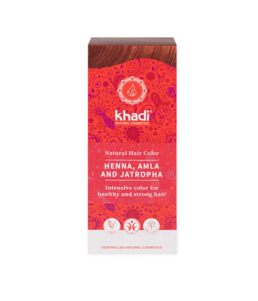 KHADI HENNA Z AMLĄ I JATROPHĄ – mieszanka ziół barwiąca na rudo