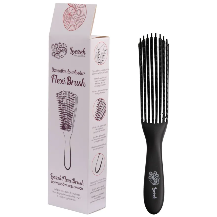 LOCZEK FLEXI BRUSH DO WŁOSÓW KRĘCONYCH – regulowana szczotka do loków i fal