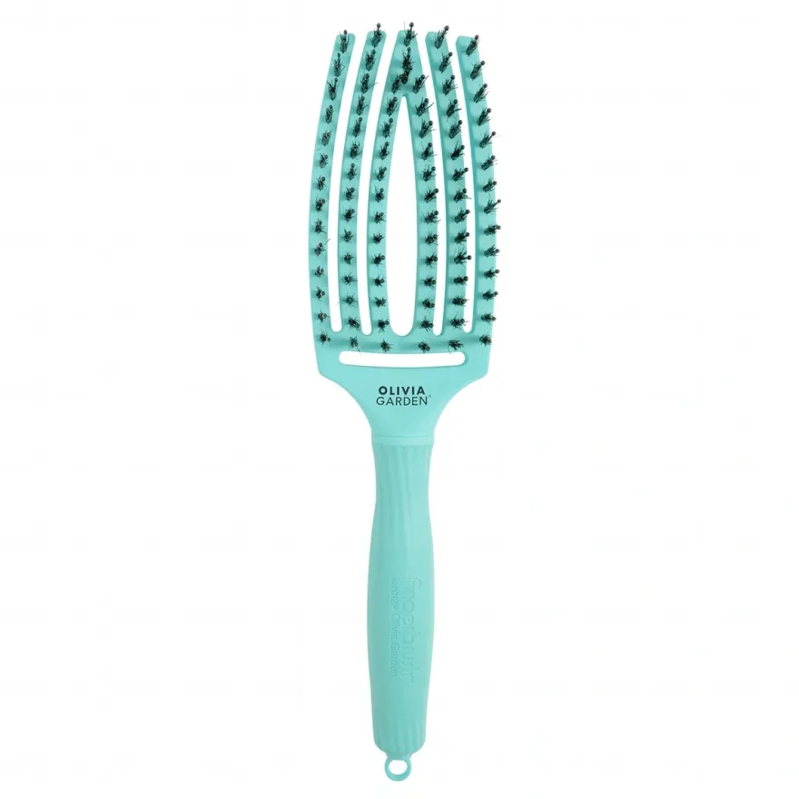 OLIVIA GARDEN FINGER BRUSH COMBO M z włosiem dzika MINT- średnia szczotka do rozczesywania i masażu