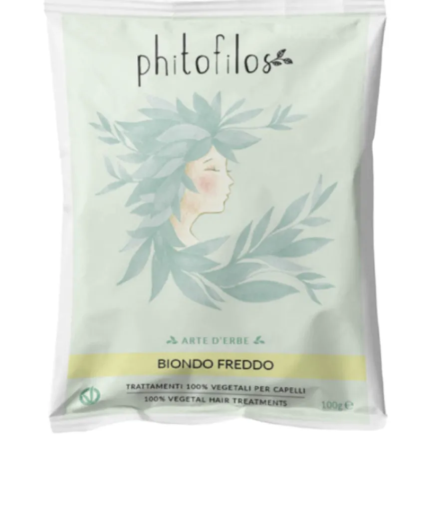 PHITOFILOS BIONDO FREDDO – mieszanka ziół koloryzujących, rzewień z indygo i granatem, chłodny blond