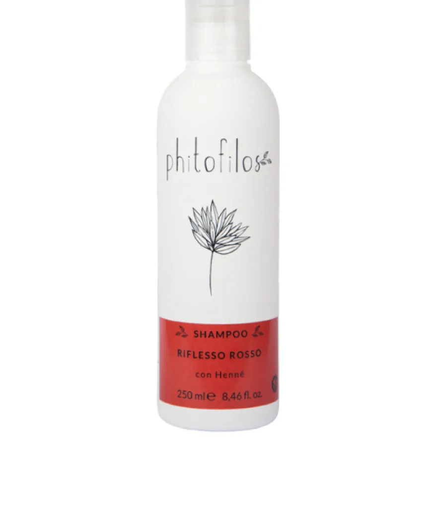 PHITOFILOS SHAMPOO RIFLESSO ROSSO CON HENNE – mocny, oczyszczający szampon do przetłuszczającej się skóry głowy do włosów czerwonych z wyciągiem z henny