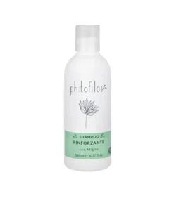 PHITOFILOS SHAMPOO RINFORZANTE CON MIGLIO – delikatny szampon do suchej i przetłuszczającej się skóry głowy z tendencją do łupieżu do codziennego stosowania z aloesem i prawoślazem