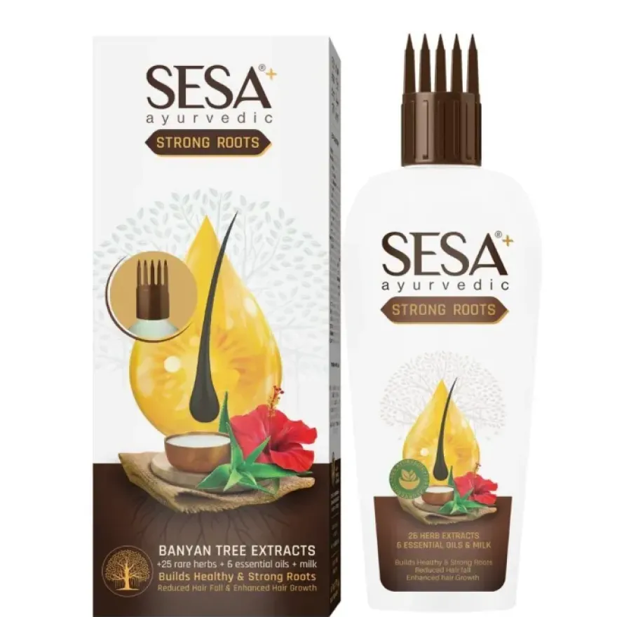 SESA Strong Roots Plus – ajurwedyjski olejek do włosów na porost 110 ml