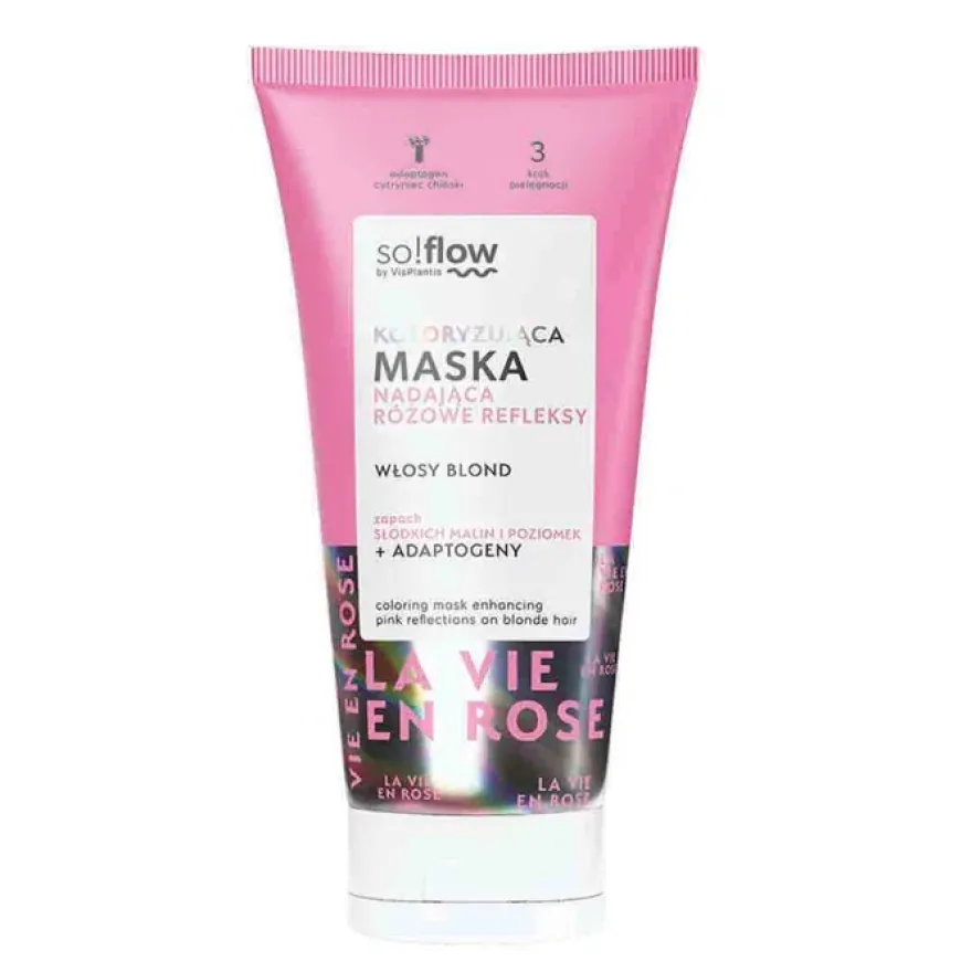 SO!FLOW – koloryzująca maska nadająca różowe refleksy do włosów blond