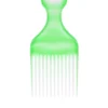 TOP CHOICE AFRO PICK – grzebień do unoszenia włosów u nasady w kolorze zielonym