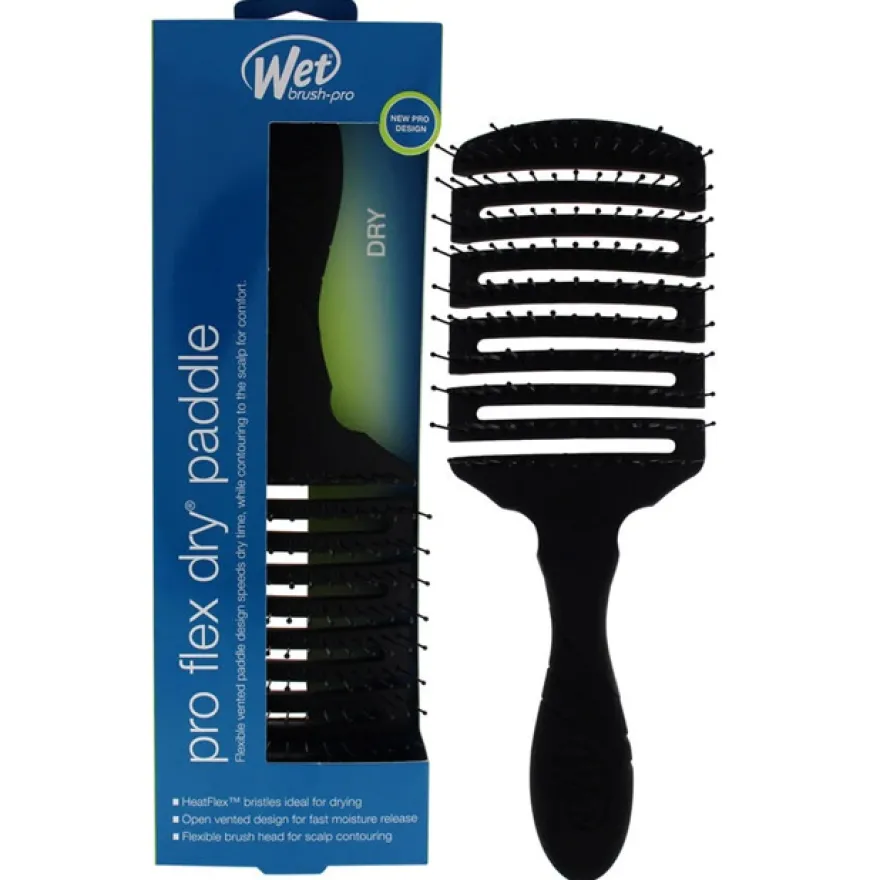 WET BRUSH PRO FLEX DRY PADDLE BLACK – wentylowana szczotka ułatwiająca suszenie włosów CZARNA