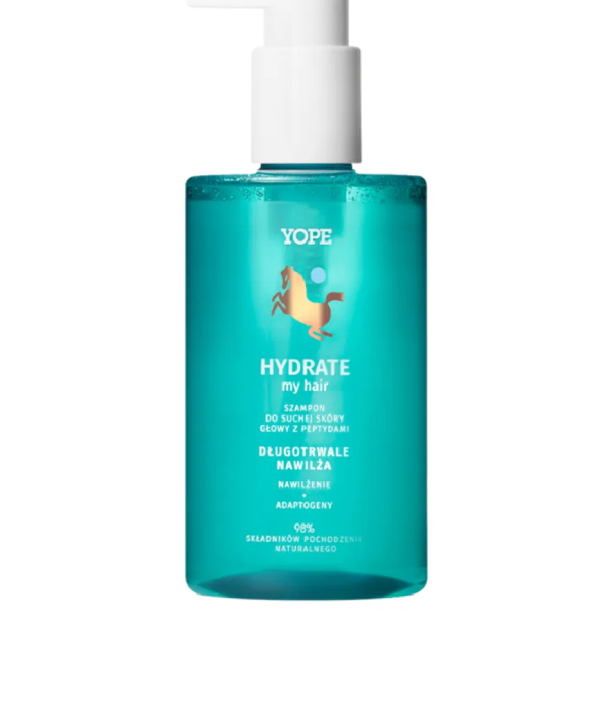 YOPE HYDRATE MY HAIR – nawilżający szampon średniej mocy do suchej skóry głowy